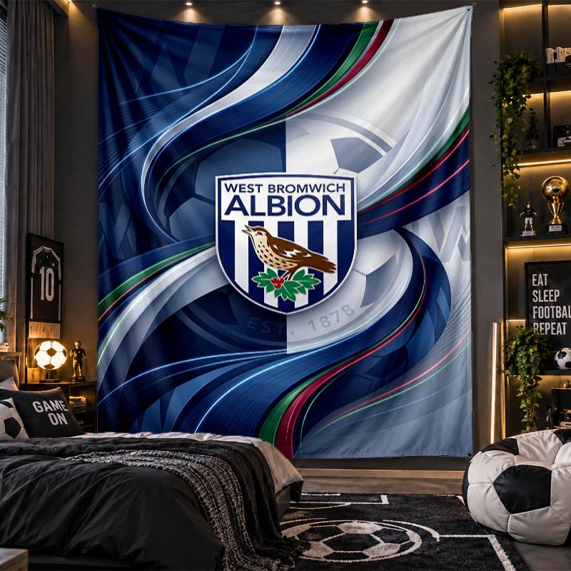 Настенный гобелен West Bromwich Albion Футбольный принт Ткань для гостиной спальни Домашний декор
