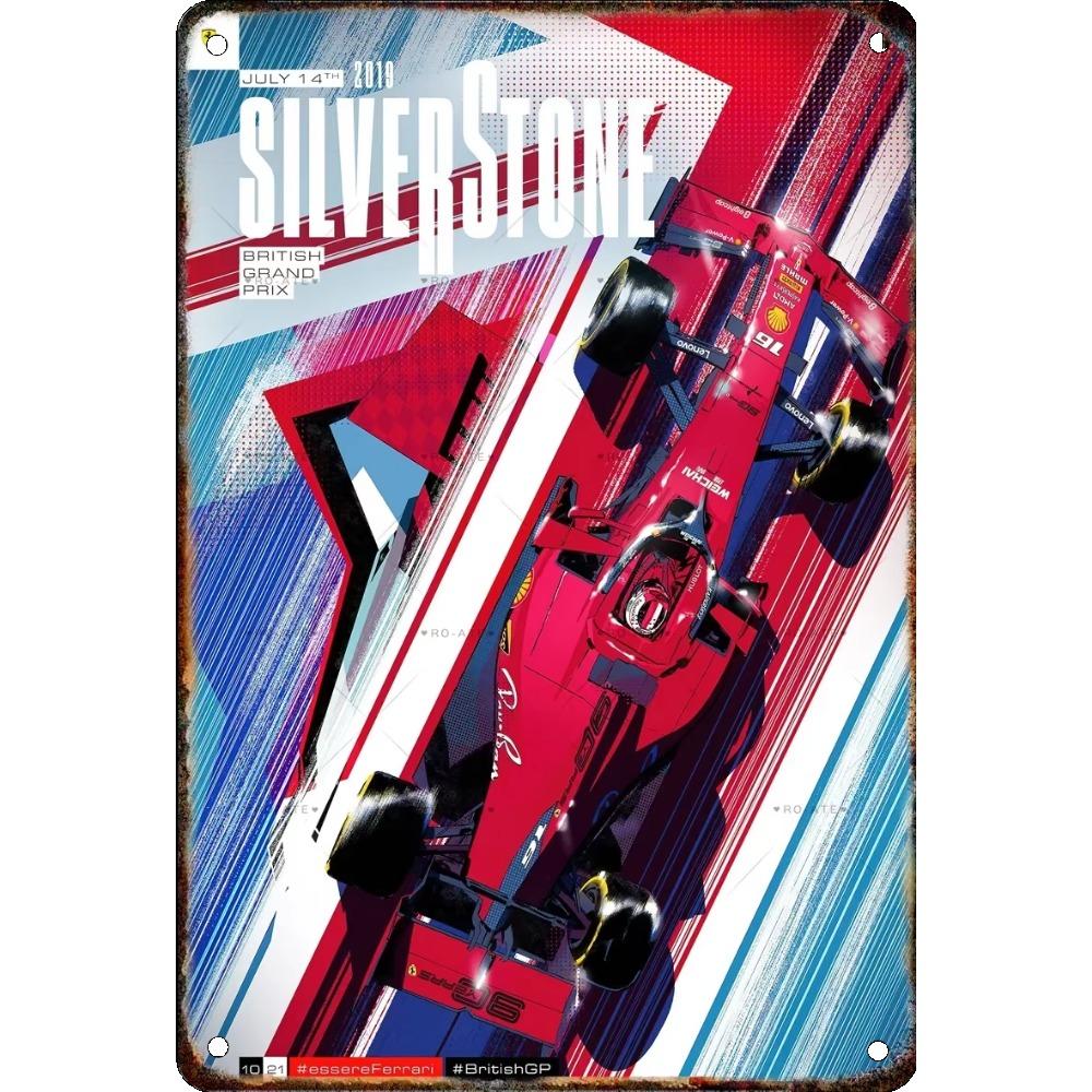 Винтажный постер гонки болидов Формулы, Домашний гараж, Клуб, Современное настенное искусство, Декоративная панель, Фреска, Эстетика