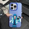Чехол для телефона D-Dramatical M-Murder Аоба Серагаки для iPhone 16,15,14,13,12,11,Pro,Max,Plus,Mini,XS Противоударный Синий Матовый Бампер
