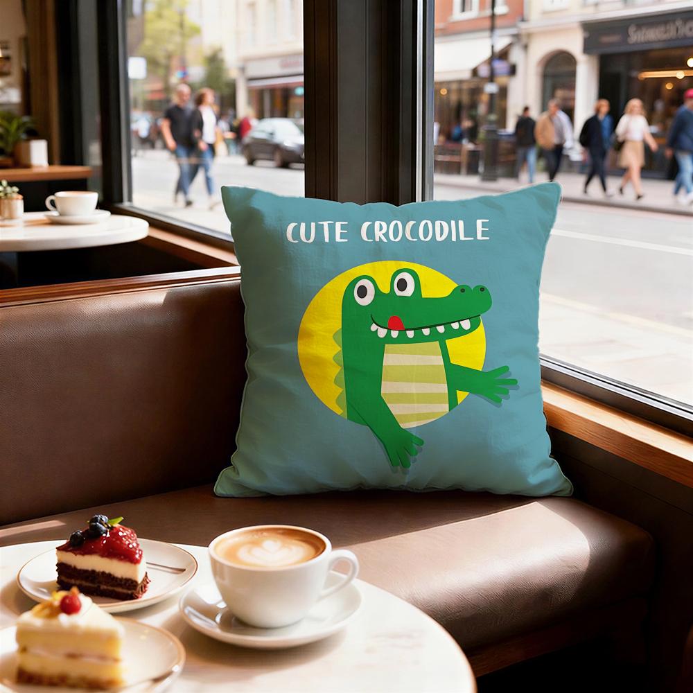 Animal cute crocodile Cushion Cover Decorative Cushions Covers Cover Sofa x Pillow Piece x x Pillowcase