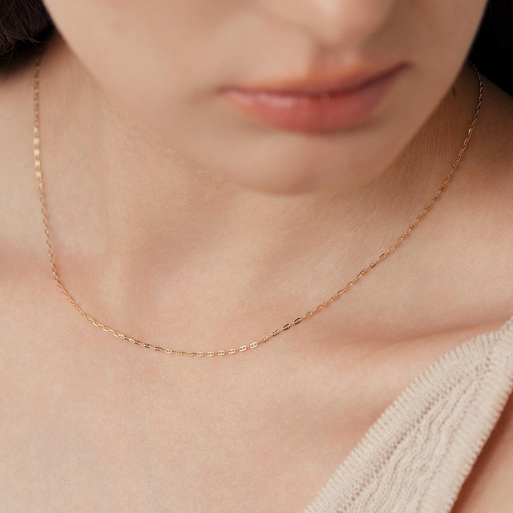 Lunne 14K Step Link 0.3 Chain Necklace (14K Gold) #Lhn15