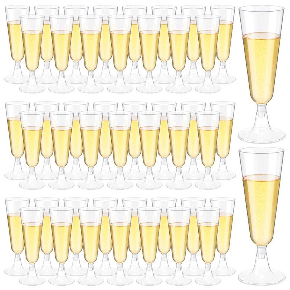 10pcs Disposable Champagne Glass Durable Red Wine Glass Party Supplies Margarita Glasses New Year