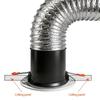 Circular Air Outlet Cover For Exhaust System 100mm Size acrylonitrile Adjustable And Flexible