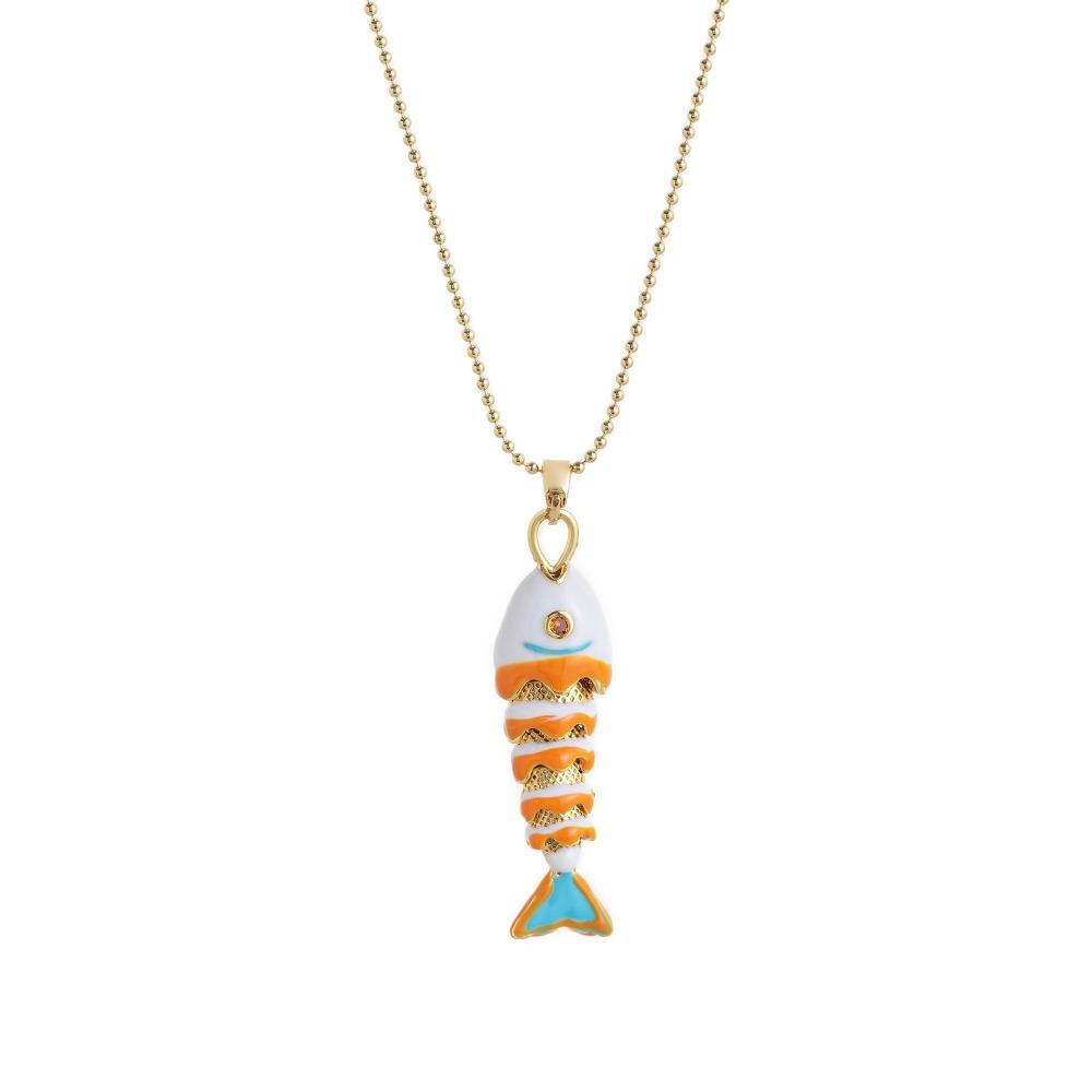 Goldfish Nylon Rope Necklace Ethnic Style Ocean Series Necklace Girls