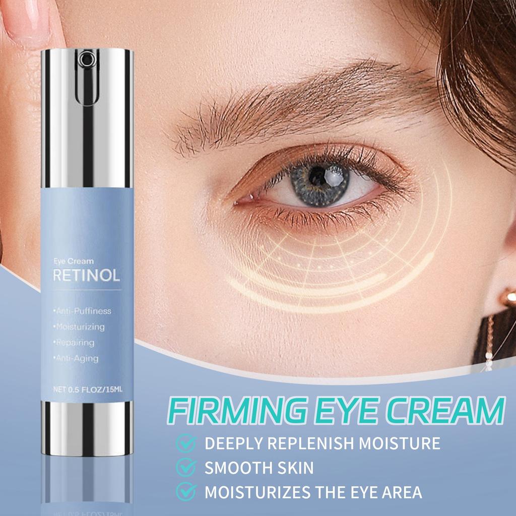 Крем для кожи вокруг глаз с ретинолом уменьшает темные круги Специальный крем для кожи вокруг глаз против морщин Ночной крем для кожи вокруг глаз уменьшает мешки под глазами.