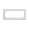 100 cm Long Coffee Table with Two Storage Compartments, 3 cm Thick Tabletop, Suitable for Living and Bedroom, Modern Design, White, 100*50*44.5cm