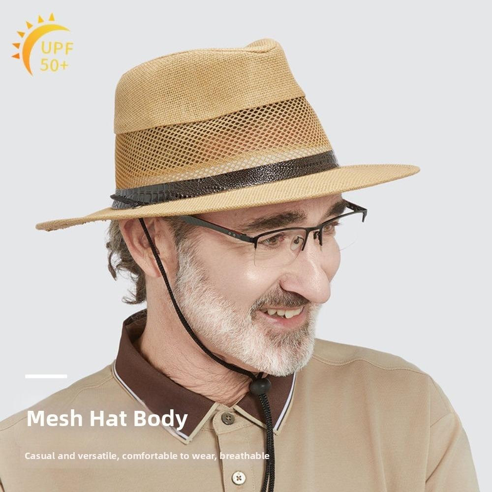 Mesh Sun Hat Breathable Straw Hat New Cowgirl Cap  Outdoor