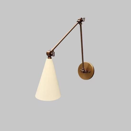Articulated Diabolo Brass Wall Lamp – Stilnovo‑Inspired Mid‑Century Single Sconce