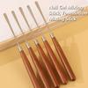 Палочка для смешивания геля для ногтей, шпатель из нержавеющей стали с деревянной ручкой для смешивания гель-лака и основы под макияж
