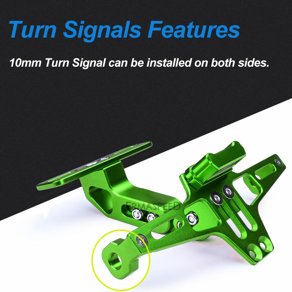Держатель рамок номерного знака мотоцикла и светодиодный указатель поворота мотоцикла для мотокросса, уличного велосипеда, мотоцикла