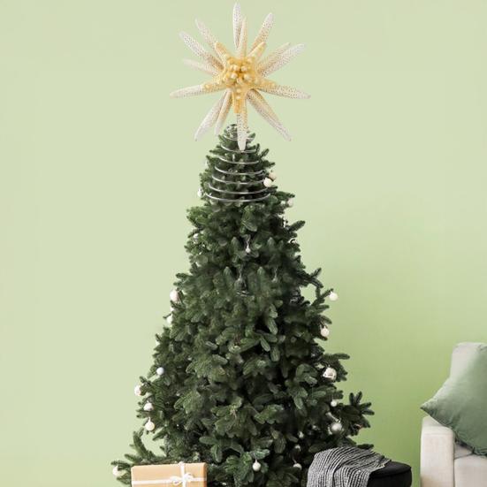 Starfish Tree Topper Beach Christmas Tree Topper Ocean Theme Treetop Ornament for Xmas Home Party Decor