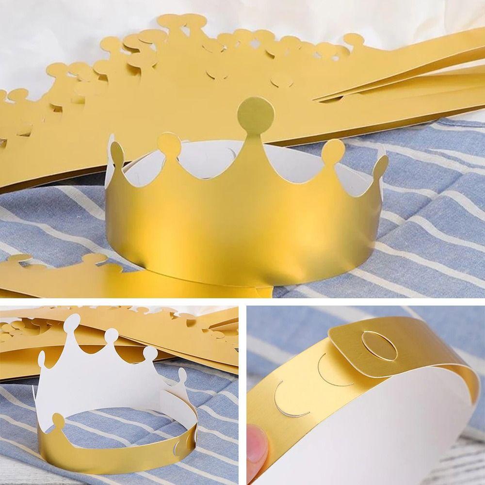 Kids Aldult Celebration Wedding Decor Birthday Hat King Crowns Paper Crown Cap Prince Princess Hats