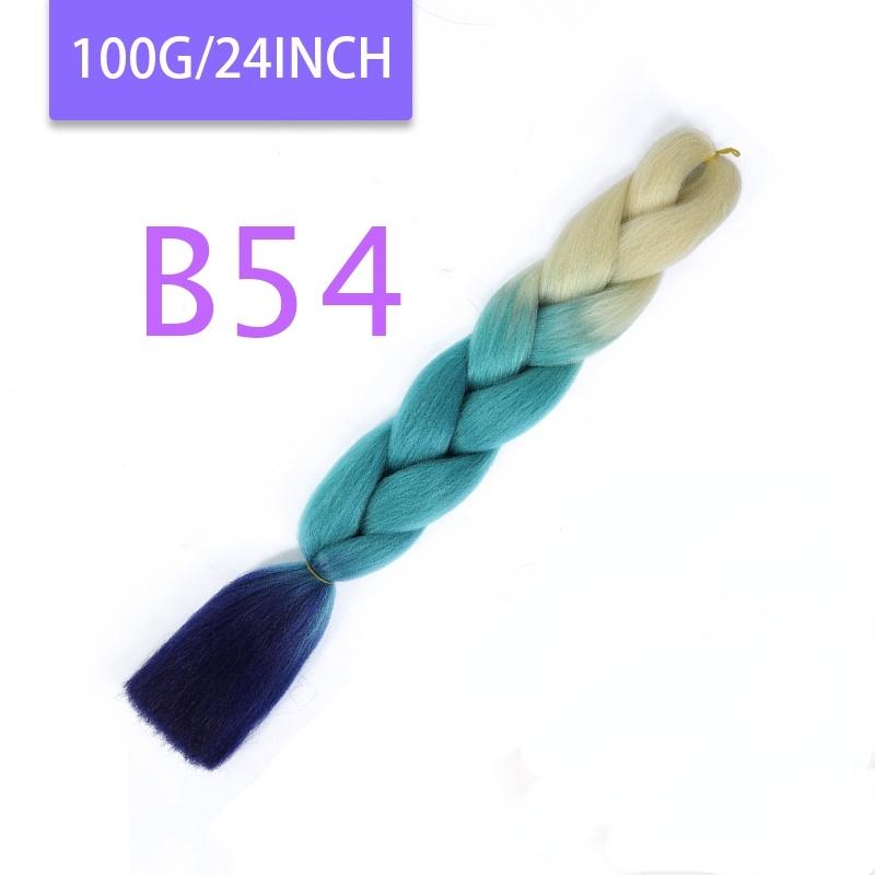 MISQUEEN Yaki Soft Hair Ombre Crochet Braiding Hair Extension For Braid 24 Inch Pink Synthetic Crochet Hair Jumbo Braid Hair