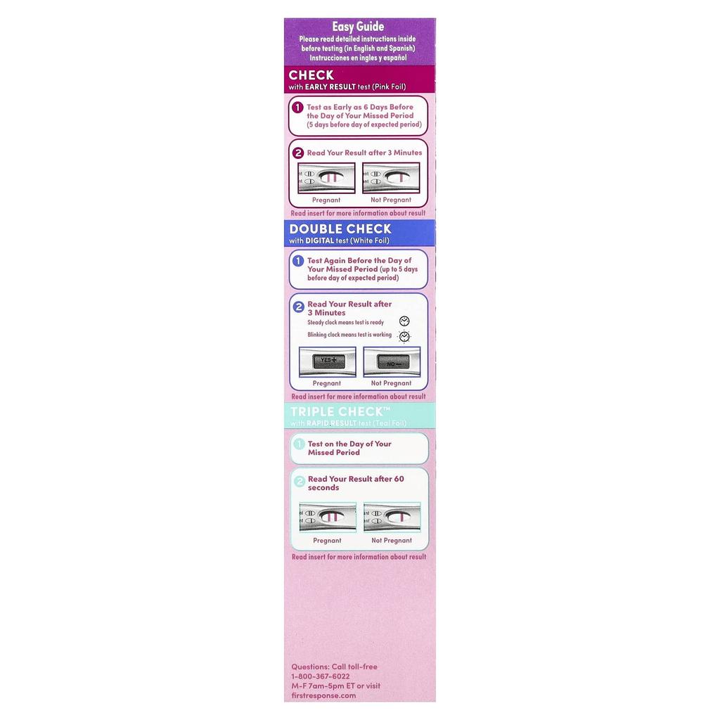 First Response Тест на беременность TripleCheck™, 3 теста