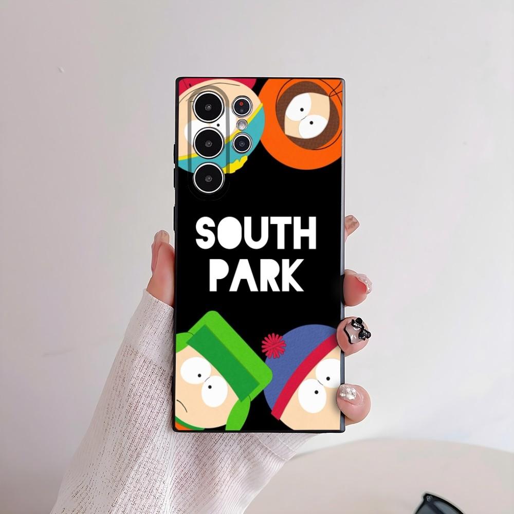 Мультяшный Чехол для Телефона S-South Park Для Samsung Galaxy S25 S24 S22 S23 Ultra S21 S20 Plus 5G Матовый Нескользящий Полностью Покрывающий Мягкий Чехол