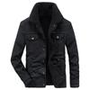 Зимняя бархатная толстая мужская куртка с лацканами из чистого хлопка