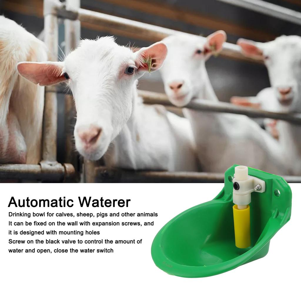 Automatic Waterer Water Volume 1L Water Storage Capacity Plastic Livestock Water Bowl for Cow Sheep Waterer