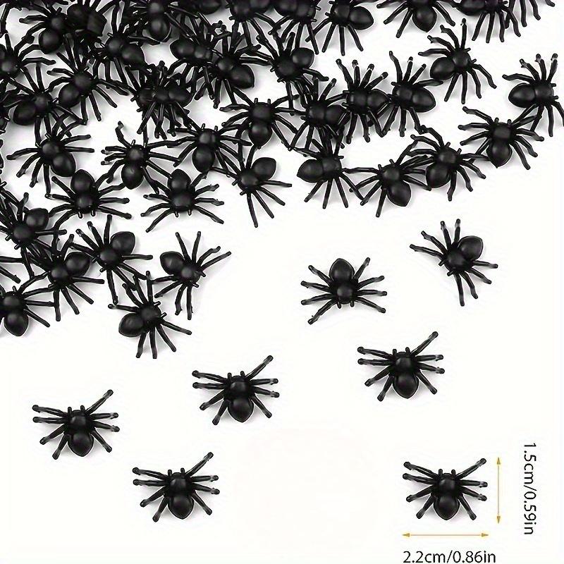 100/50pcs Realistic Spider Christmas Halloween Decoration Plastic Mini Spider Black Scary Spider Prank Haunted House Decorations