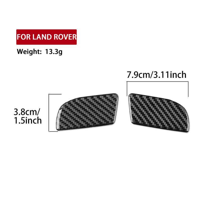 For Land Rover Range Rover Evoque 2012-2018 Real Carbon Fiber Stickers Front Headlight Cleaning Panel Car Accessories Decorative