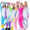 Kigurumi Purple Rainbow Unicorn Onesie Rainbow Pajamas Jumpsuits Adult Sleepwear Onepiece Cosplay with Shoes