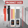 8 pack 2.8mm Mechanical Carpenter Pencils with 48 Refills, Construction Pencils with Built-in Sharpener, Long Nib Deep Hole Marker, Heavy Duty