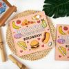 Раскраска с мультяшными рисунками фруктов и еды, 40 страниц, для детей от 4 лет