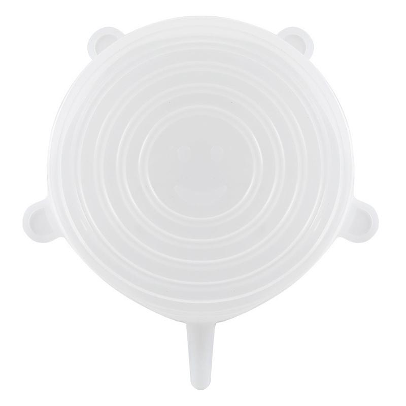 6 шт. силиконовые крышки, адаптивные силиконовые крышки, универсальные тарелки, растягивающиеся, сохраняющие свежесть, герметичные крышки, силиконовые крышки для еды для кухни