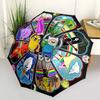 1pc Adventure Time Automatic Open/Close Umbrella, Christmas Gift for Men Women, Daily Travel Outdoor Use yy251101211