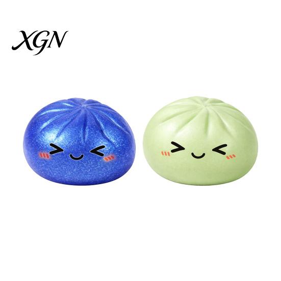 Soft Tactile Toy Bun Squeeze Non-Sticky Slow Rebound Stress Relief Fidget Simulated Fold Cute Shape Portable Decompression Gadget for Kids Adults