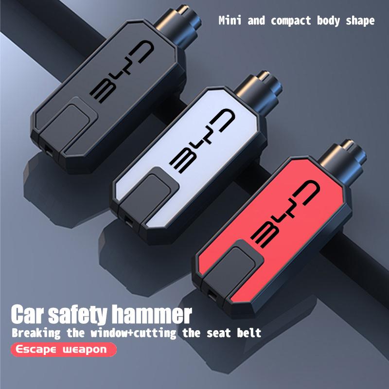 Car Window Glass Breaker Safety Hammer Emergency Escape Seat Belt Cutter For BYD F3 E6 Yuan Plus Atto F0 G3 I3 Ea1 Song Max Tang