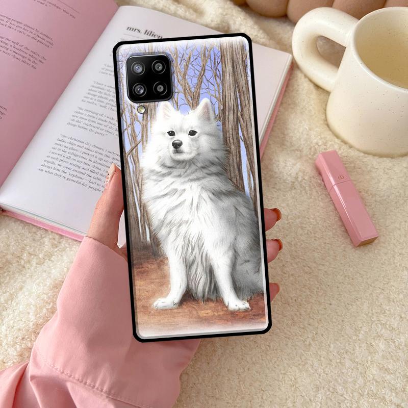 Чехол для телефона Samsung Galaxy с изображением японского шпица A54 A34 A14 A13 A51 A71 A33 A53 A73 A12 A22 A32 A52 A72 A52S