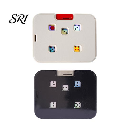 Press Button Dice Portable Card Card-Type Roller Mechanical Clicker Toy Quiet Family Night Casino Themed Party Board Game Prop Card-type