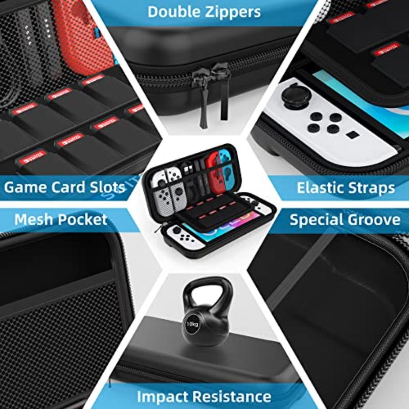 Чехол для Switch OLED, совместимый с Nintendo Switch OLED 9 в 1, аксессуары для модели Switch OLED с защитным чехлом для док-станции