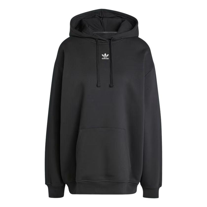 adidas Худи из флиса оверсайз Essentials Черный Женские Топы IY7344