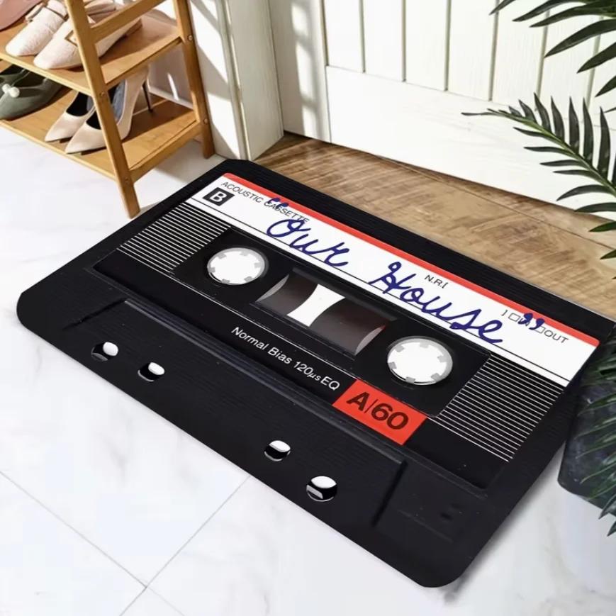 Cartoon Record Rug, Non-Slip Floor Mat for Multi-Room: Kitchen, Bathroom, Bedroom, Living Room  Entrance
