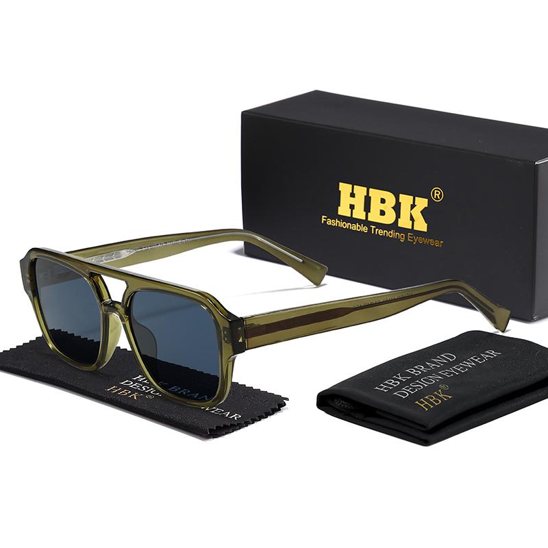 HBK Панк Солнцезащитные Очки Мужские Женские Классические Квадратные С Плоской Верхней Частью Двойной Мостик Солнечные Очки Летние Для Улицы Путешествий Пляжа Очки