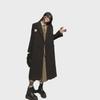 Women's 2023 Hepburn-Style Mid-Length Black Woolen Coat - Korean Winter Over-the-Knee, Thick, Loose Fit