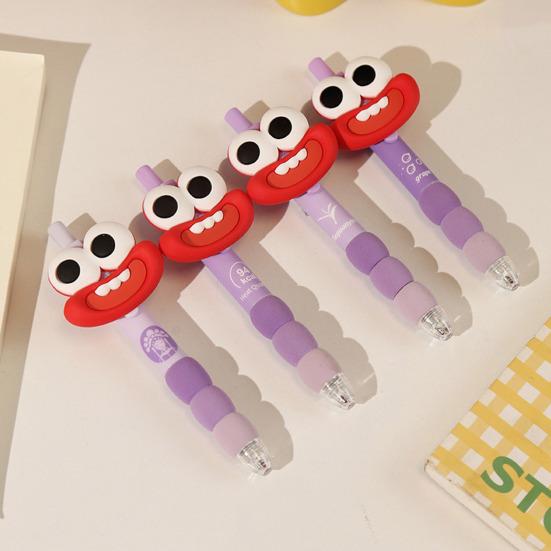 Cartoon Gel Pen Big Mouth Ballpoint Pens 0.5mm Comfort Grip Gel Pens Portable Practical Stationery Supplies for School Work