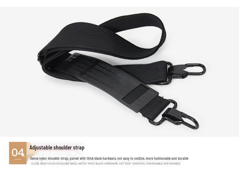 Мужской деловой портфель большой вместимости: Износостойкая компьютерная сумка через плечо из ткани Оксфорд