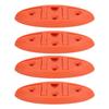 4 Sets 5in Folding Cleat 3 Holes Marine Grade Nylon Oxidation Resistant Flip Up Dock Cleat for Boat Ship Yacht Without