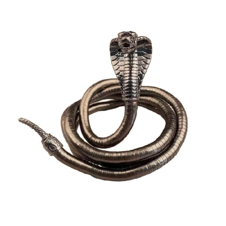 Модное гибкое ожерелье-браслет в виде змеи, многослойное металлическое ожерелье в виде змеи