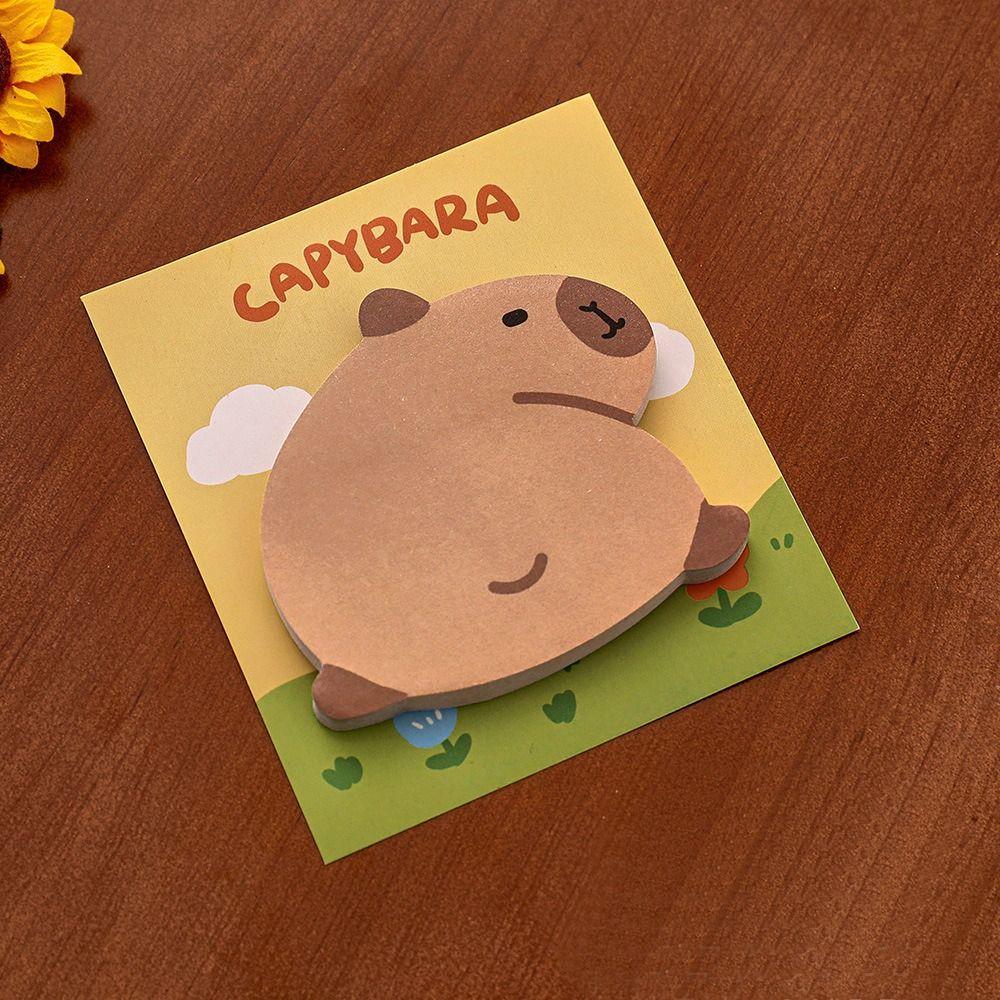 30 Sheets Memo Pad Cartoon Planner Sticker Gift Capybara Sticky Notes
