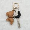 Cute Puppy Bulldog Keychain Animal Dog Bulldog Bag Pendant Cute PU Leather Dog Hanger  Bag Ornament