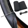 1Pc 38CM Car Steering Cover DIY Steering Wheel Covers Artificial Leather Braid Design with Needle and Thread Interior Kits
