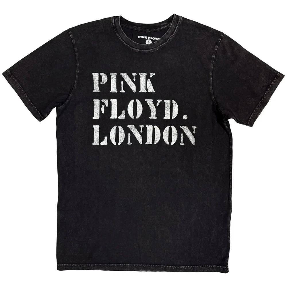 Футболка Pink Floyd Stone Wash: Трафарет Логотип (черный) ОФИЦИАЛЬНАЯ НОВОСТЬ