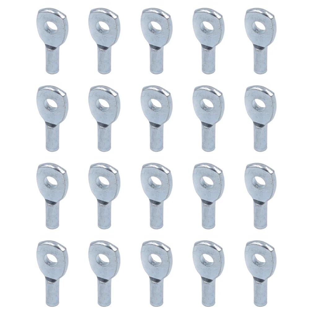 20pcs Steel Wire Rope Eyelets Gym Machine Cable Iron Heavy Duty Exercise Machine Eyelet Terminal Connector Home Gym Cable Parts