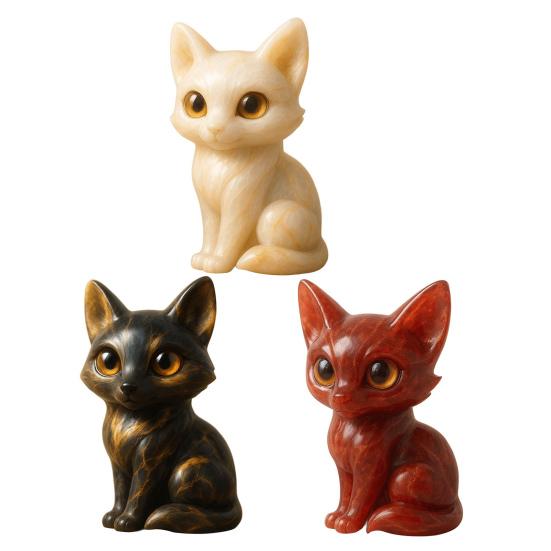 Фигурка лисы с большими глазами Yousheng, ручная резьба, исцеляющая статуэтка лисы, скульптура счастливого животного, украшение для дома, офиса, настольный декор