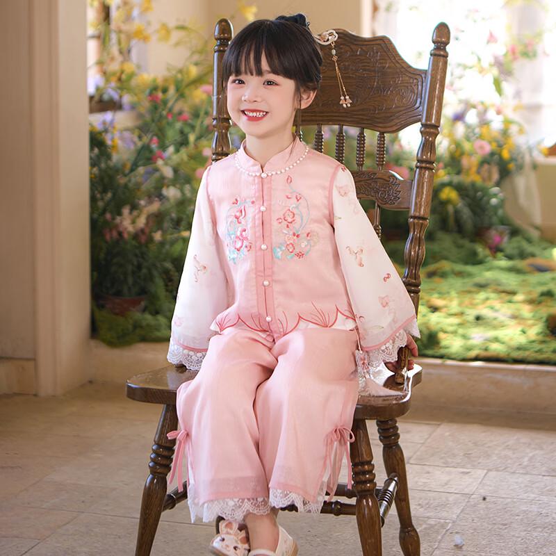 Новый набор Hanfu в китайском стиле для девочек, костюм Тан