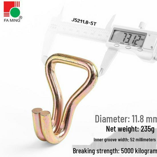 Двойной стальной крюк с горячим пластиковым покрытием для крепления груза, оцинкованный буксировочный, железный, подъемные крюки для прицепов грузовиков.