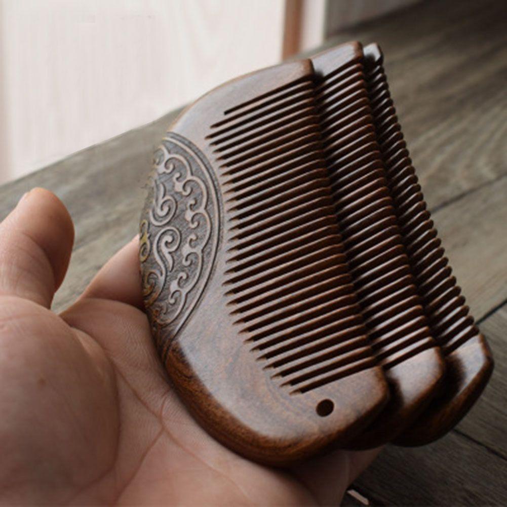 Pocket Travel Comb Anti Static Sandalwood Wooden Hair Comb Scalp Massage Hair Styling Beard Care